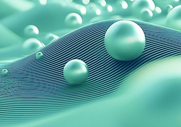 um close up de um fundo verde com muitas bolhas