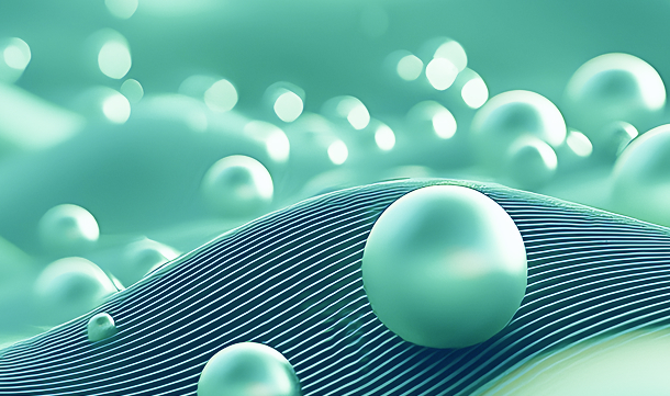 um close up de um fundo verde com muitas bolhas