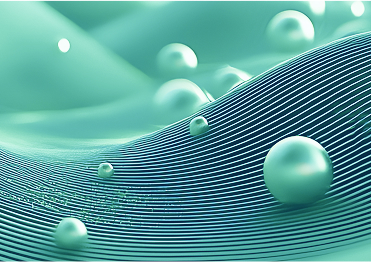 um close up de um fundo verde com muitas bolhas